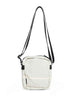 White clutch bag with shoulder strap