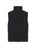 Black stretch nylon padded vest