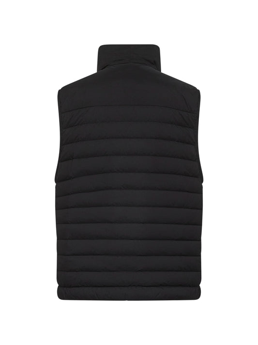Black stretch nylon padded vest