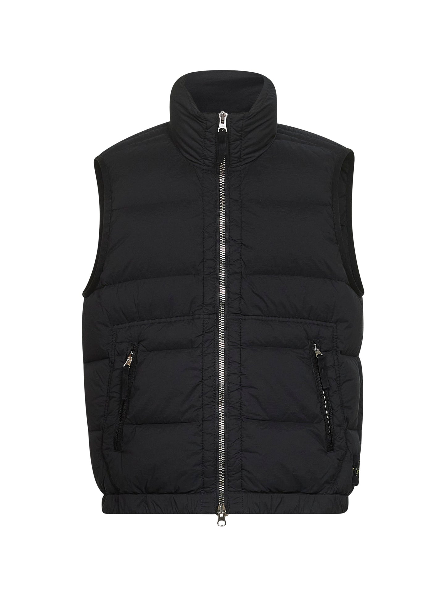 Gilet imbottito in tessuto leggero di nylon stretch nero