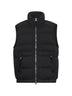 Gilet imbottito in tessuto leggero di nylon stretch nero