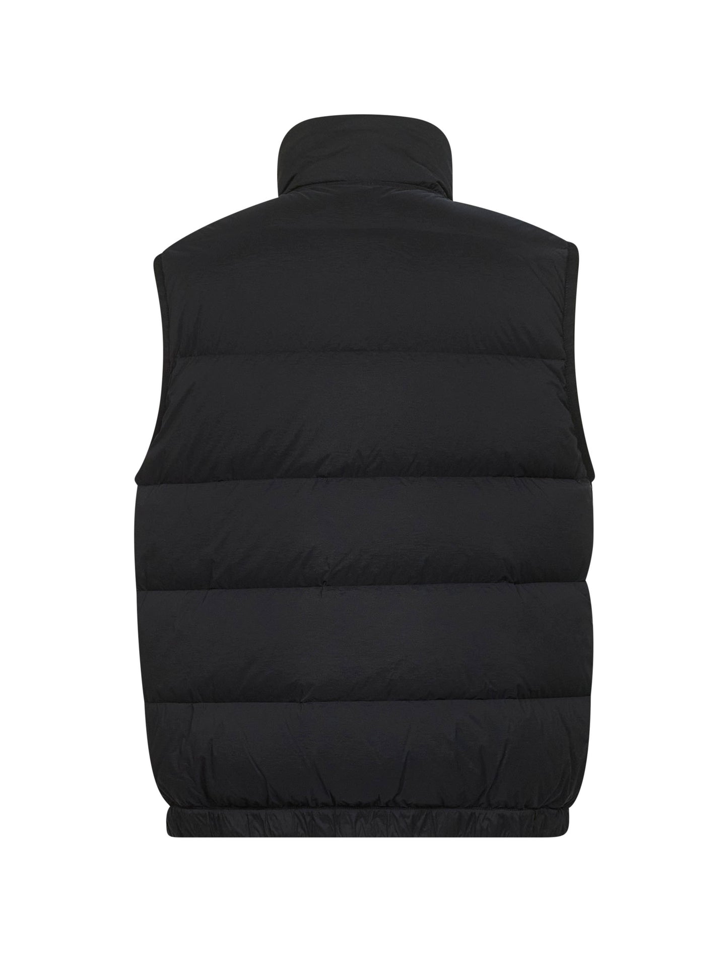 Gilet imbottito in tessuto leggero di nylon stretch nero