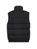 Gilet imbottito in tessuto leggero di nylon stretch nero