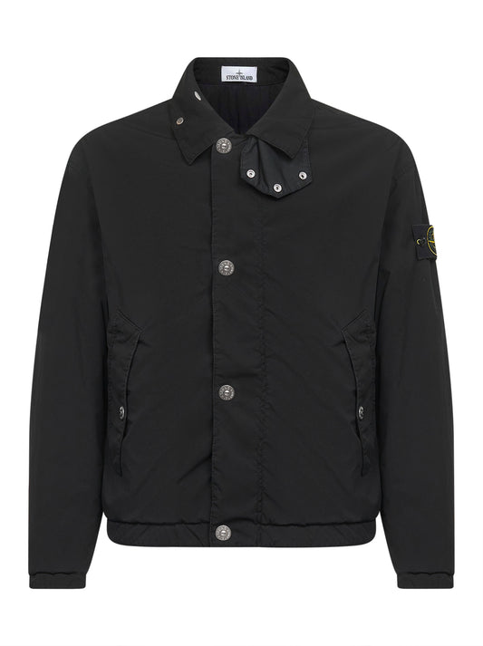 Black lightweight canvas coach jacket