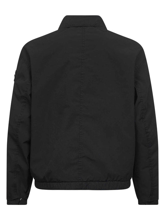 Black lightweight canvas coach jacket
