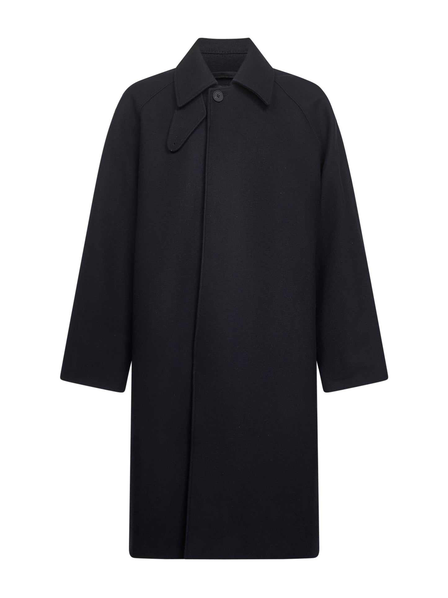 Blue Melton wool blend Cabo coat