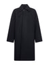 Blue Melton wool blend Cabo coat