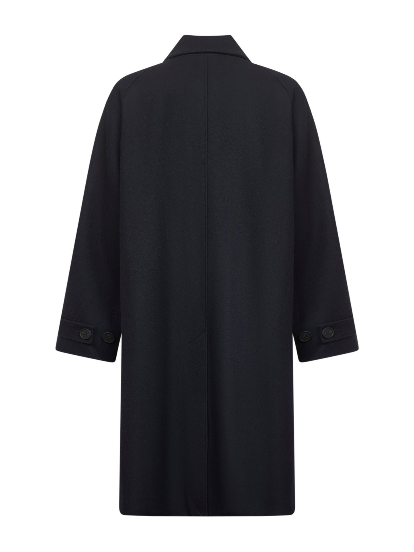 Blue Melton wool blend Cabo coat