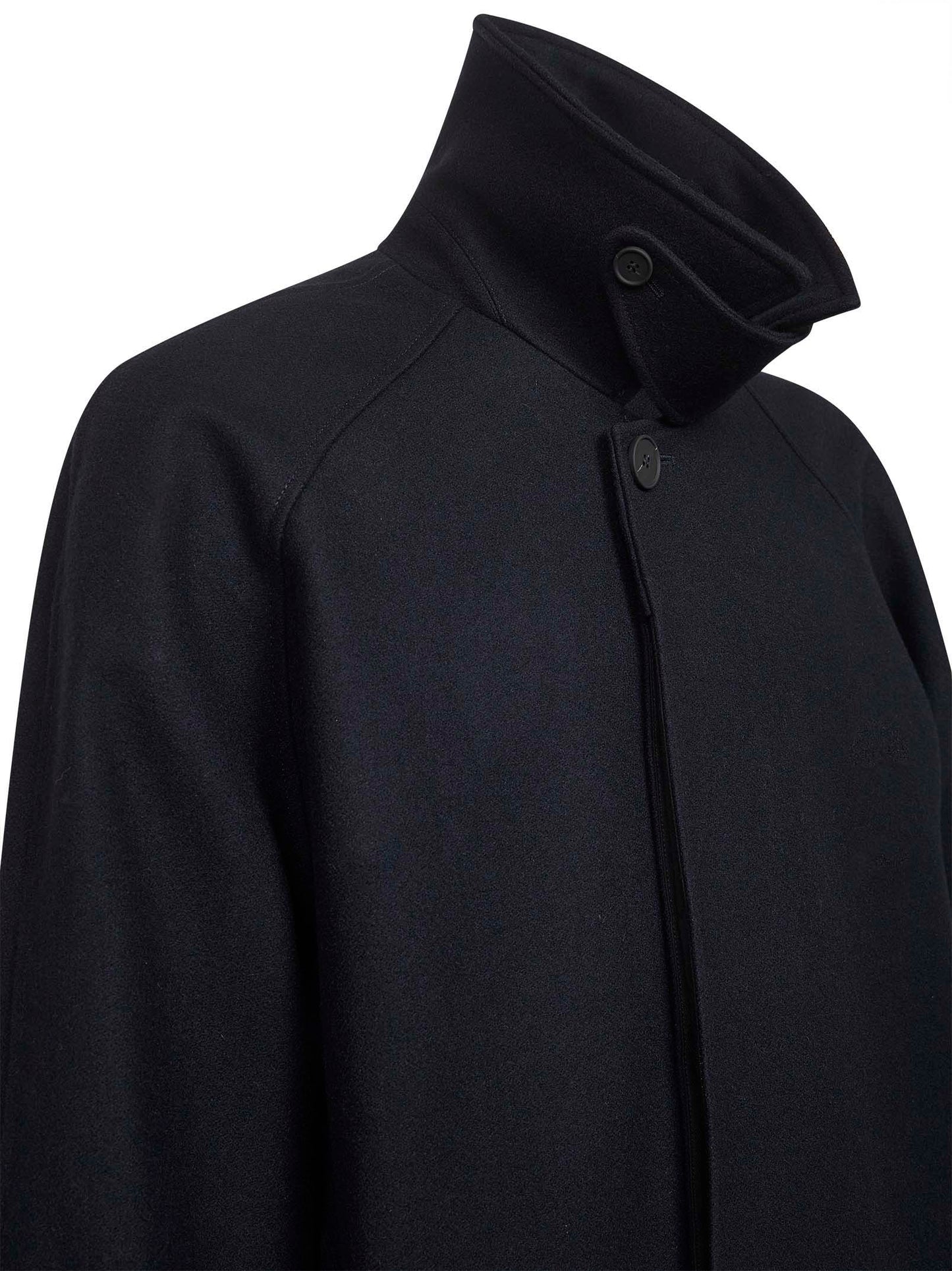 Blue Melton wool blend Cabo coat