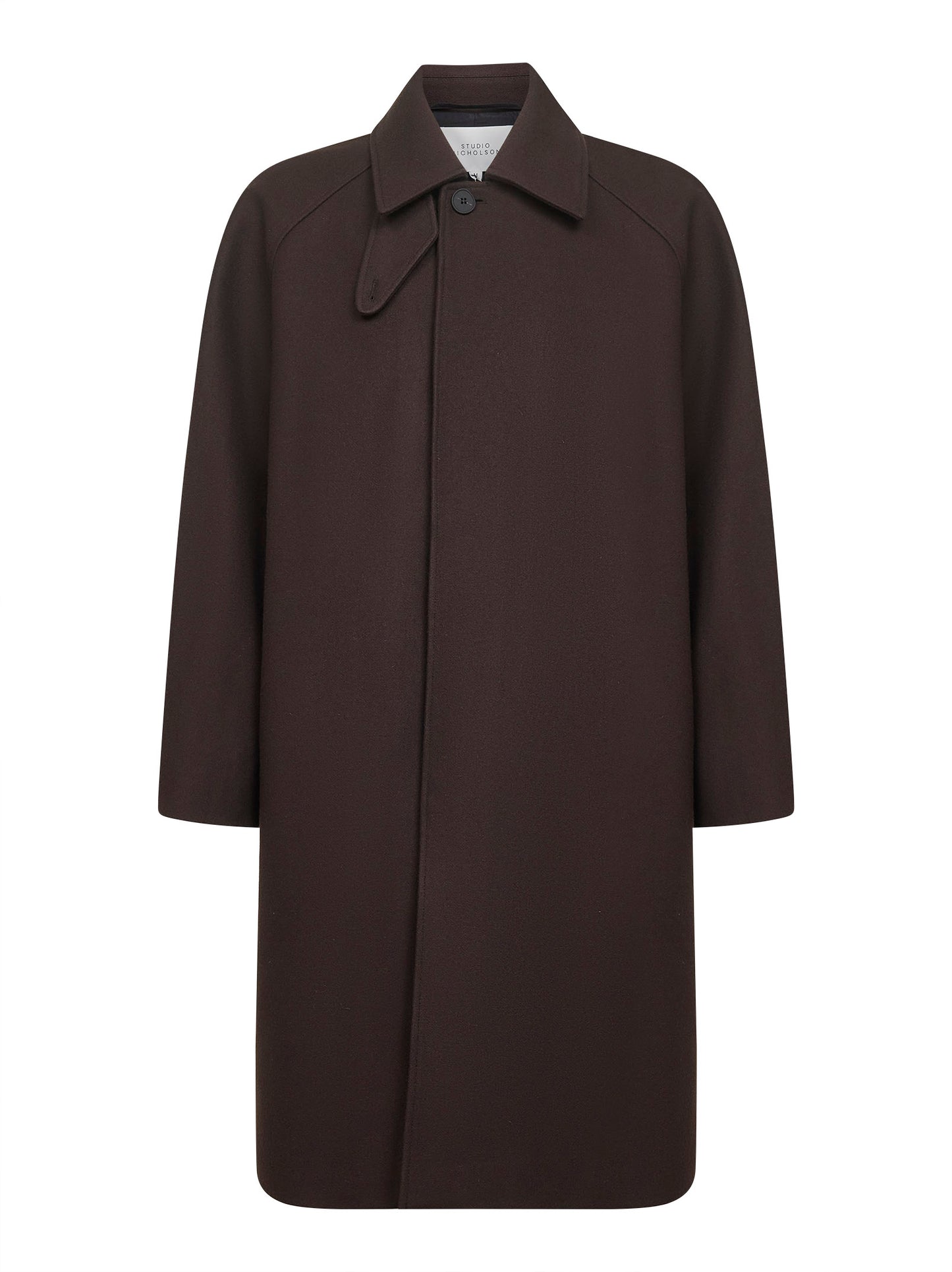 Brown Melton wool blend Cabo coat<BR/>