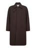 Brown Melton wool blend Cabo coat<BR/>