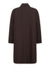 Brown Melton wool blend Cabo coat<BR/>