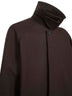 Brown Melton wool blend Cabo coat<BR/>