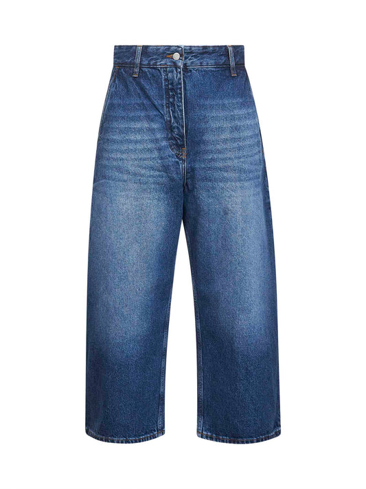 Blue denim Chalco cropped jeans