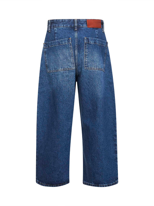 Blue denim Chalco cropped jeans