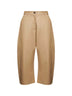 Beige twill Chalco cropped trousers