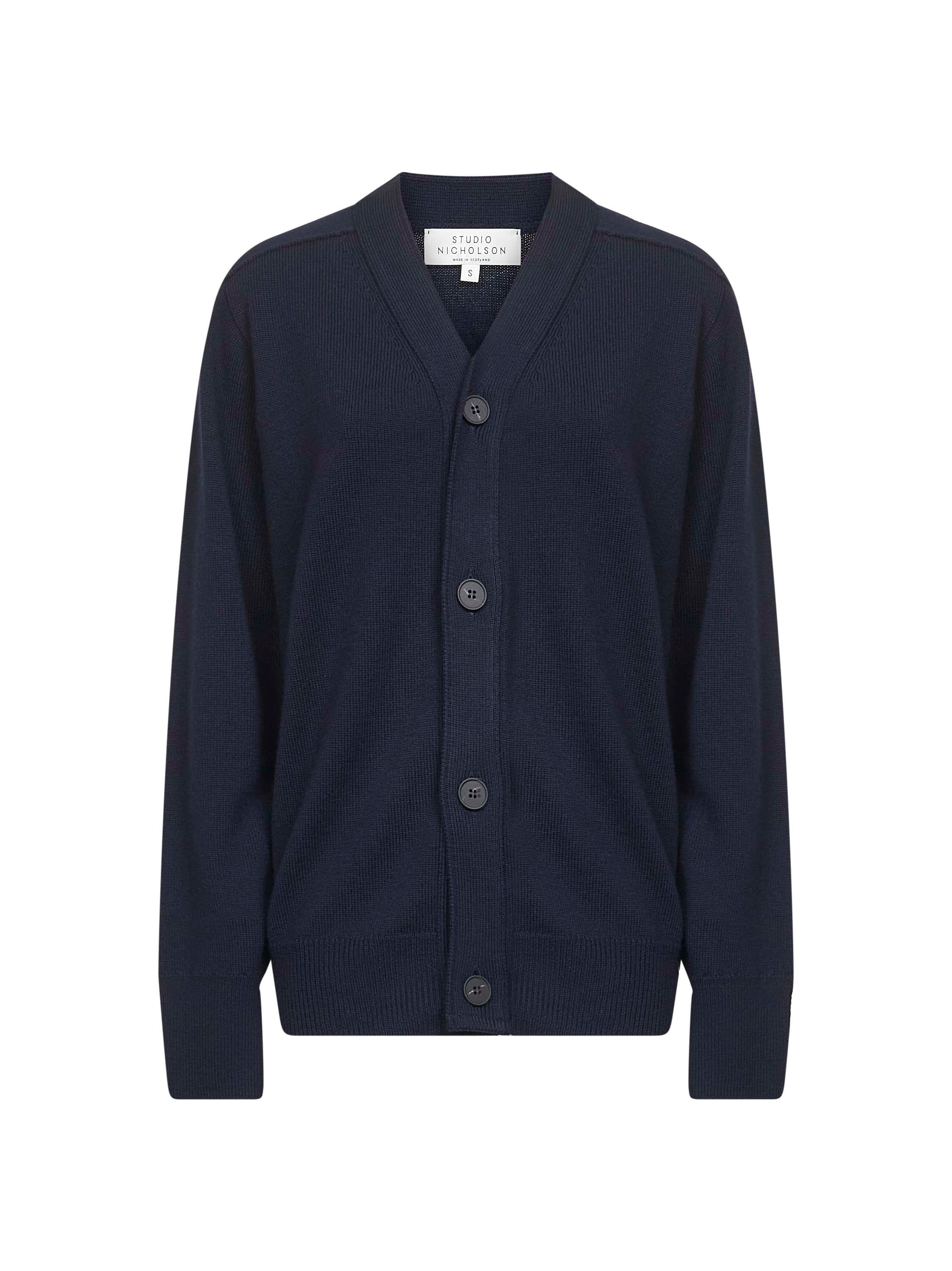Blue extra fine merino wool Conan cardigan – Daniello.com