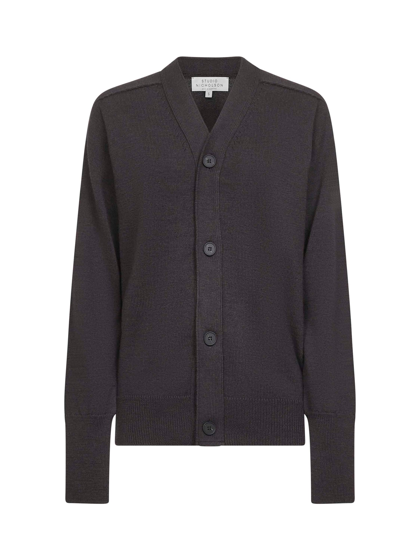 Brown extra fine merino wool Conan cardigan
