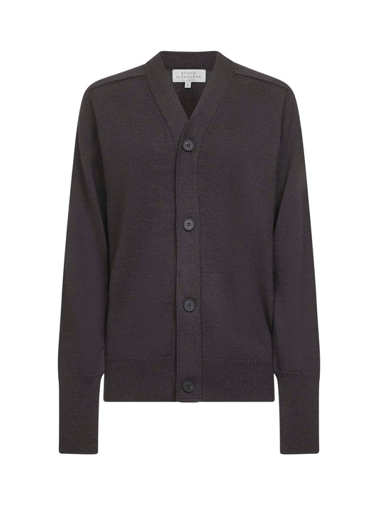 Brown extra fine merino wool Conan cardigan