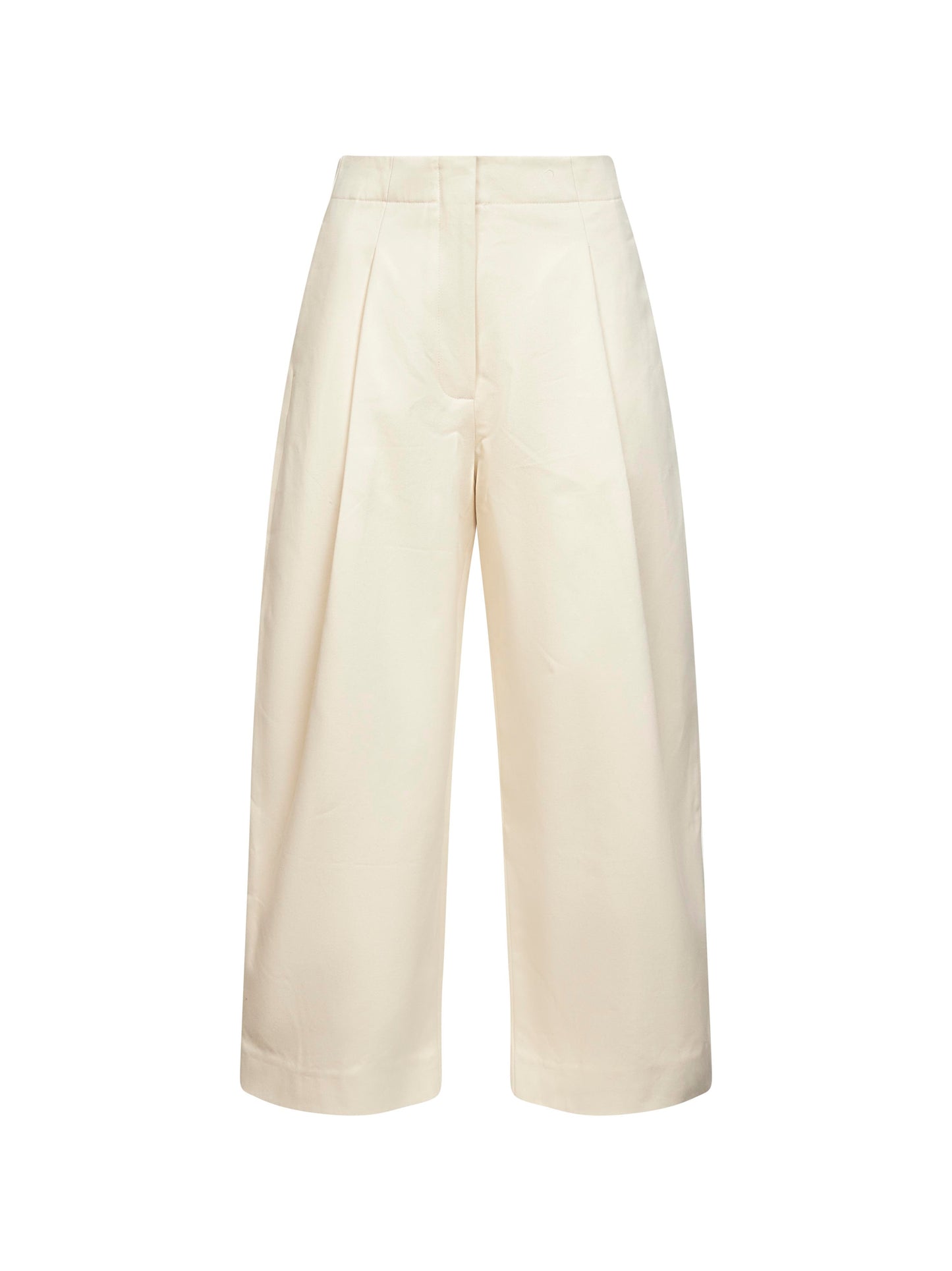 Cream cotton twill Dordoni trousers