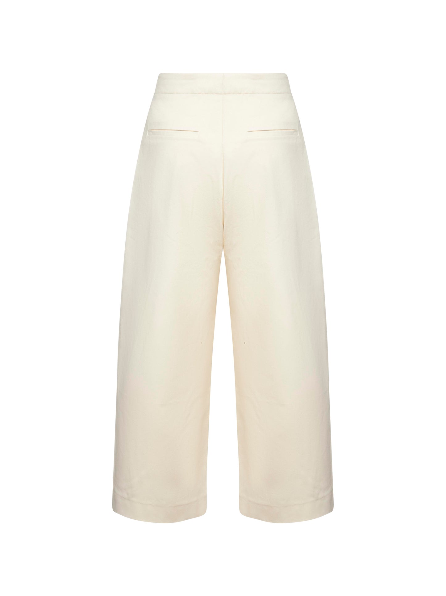 Cream cotton twill Dordoni trousers