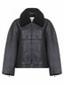 Black sheepskin leather Erie jacket