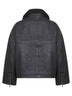 Black sheepskin leather Erie jacket