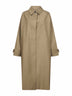 Beige cotton blend twill Holin trench coat