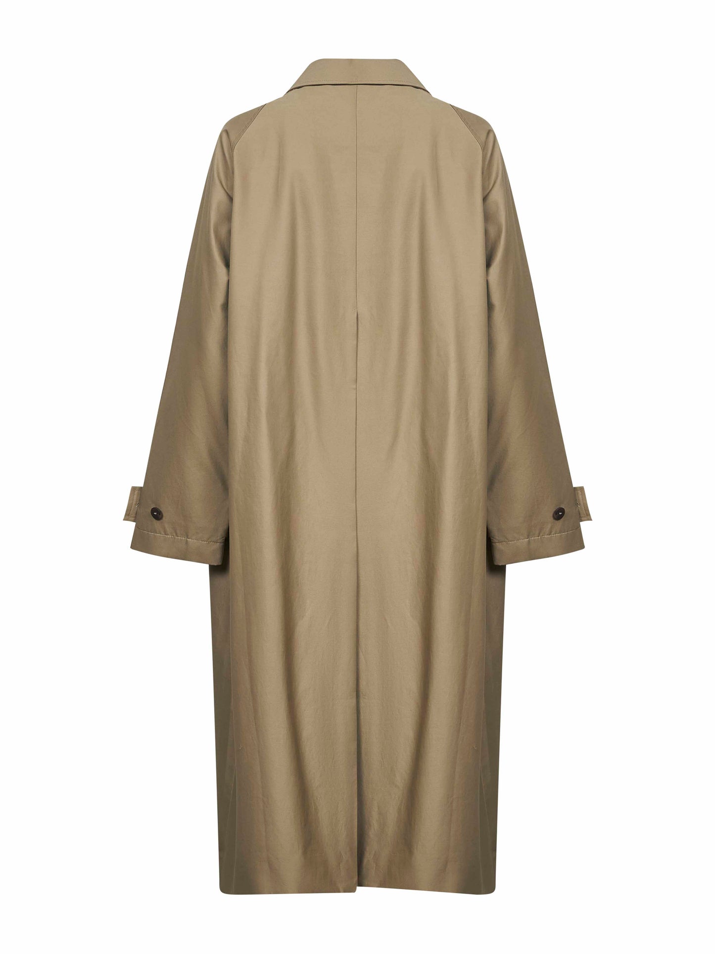 Beige cotton blend twill Holin trench coat