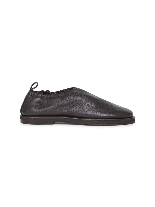 Chocolate deerskin Korine loafers