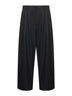 Black technical wool Line double-pleat trousers
