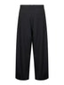 Black technical wool Line double-pleat trousers