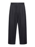 Grey technical wool Line double-pleat trousers