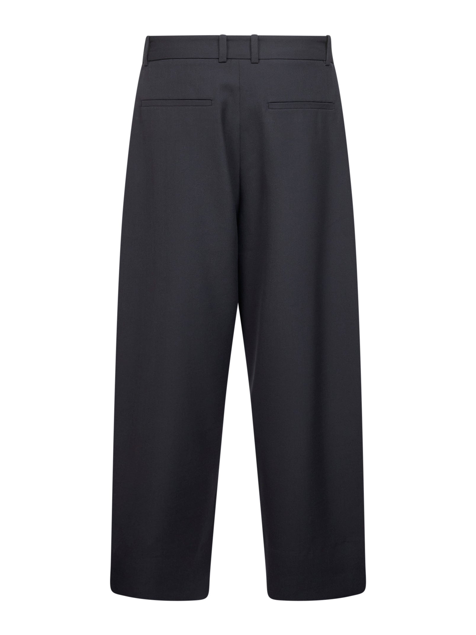Grey technical wool Line double-pleat trousers – Daniello.com