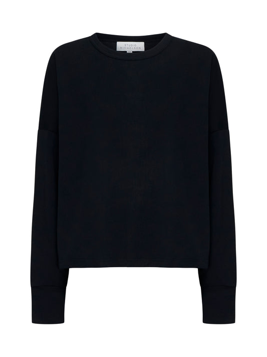 Long-sleeve jersey sweater