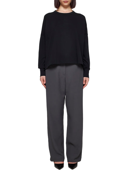 Long-sleeve jersey sweater