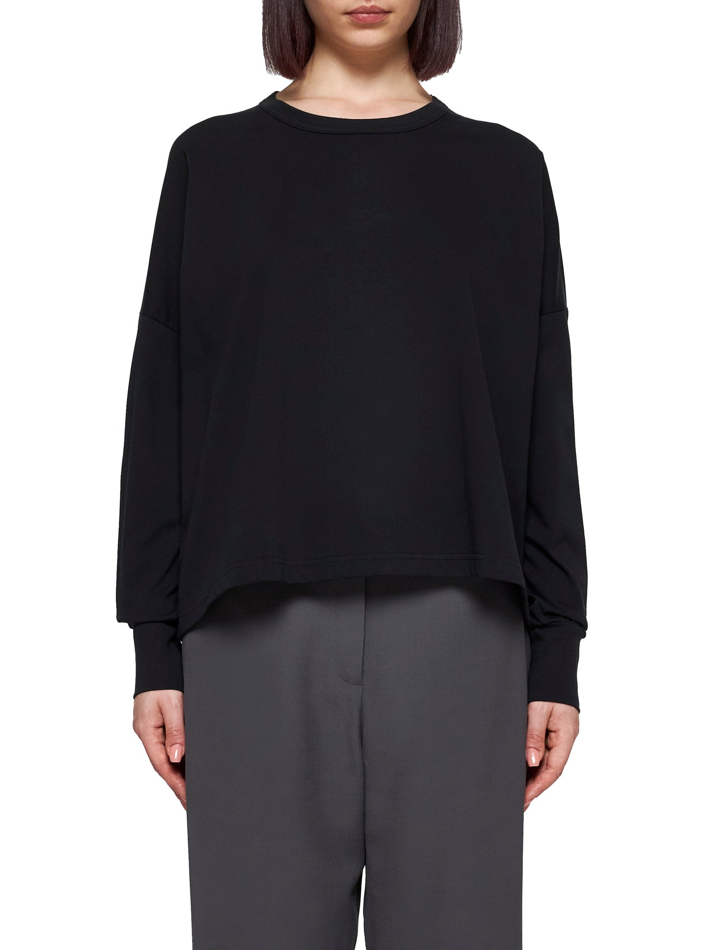 Long-sleeve jersey sweater