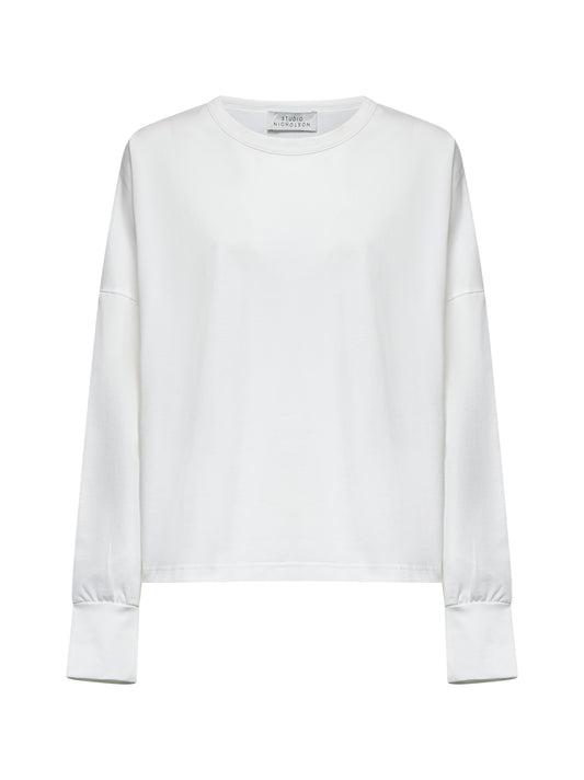 Long-sleeve jersey sweater
