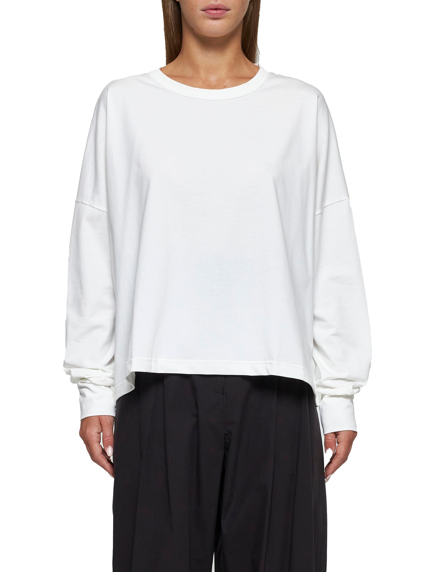 Long-sleeve jersey sweater