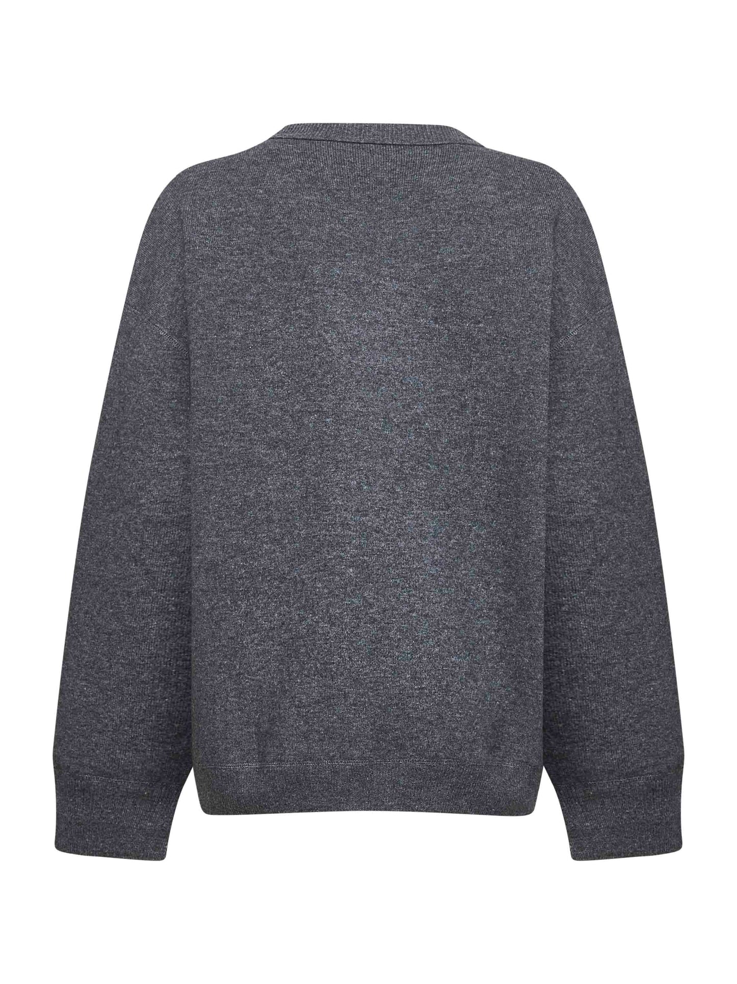 Grey double wool and cashmere Moray sweater