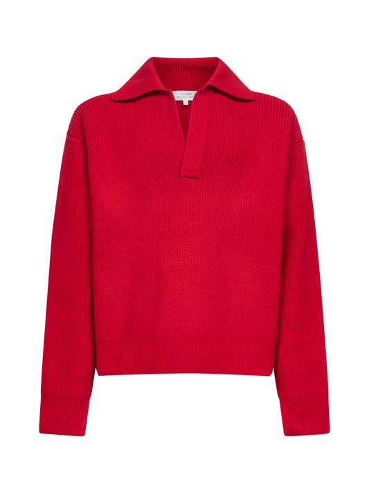Maglia Nash in lana merino rossa