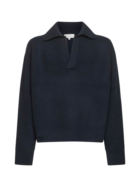 Blue merino wool Nash sweater<BR/>