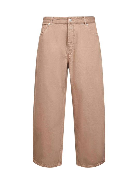 Beige garment-dyed denim Paolo jeans