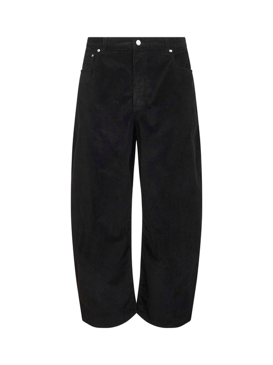 Black Paolo corduroy trousers