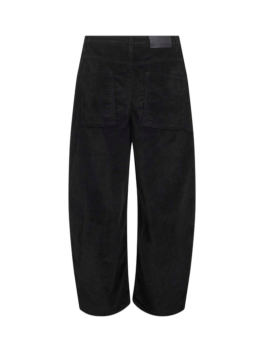 Black Paolo corduroy trousers