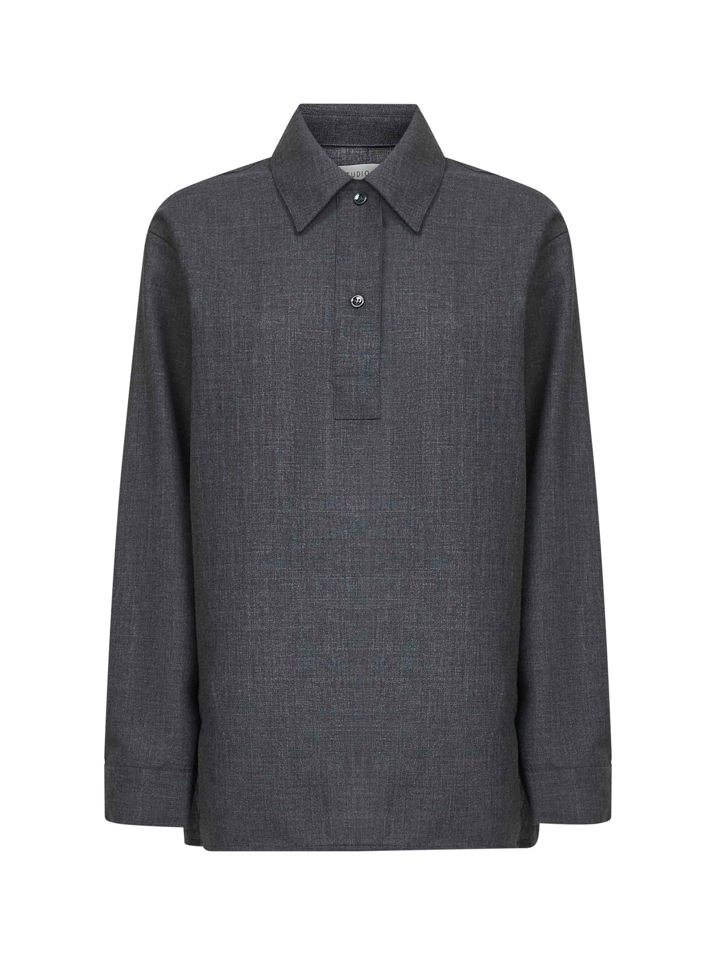 Camicia Pinole in lana grigio melange