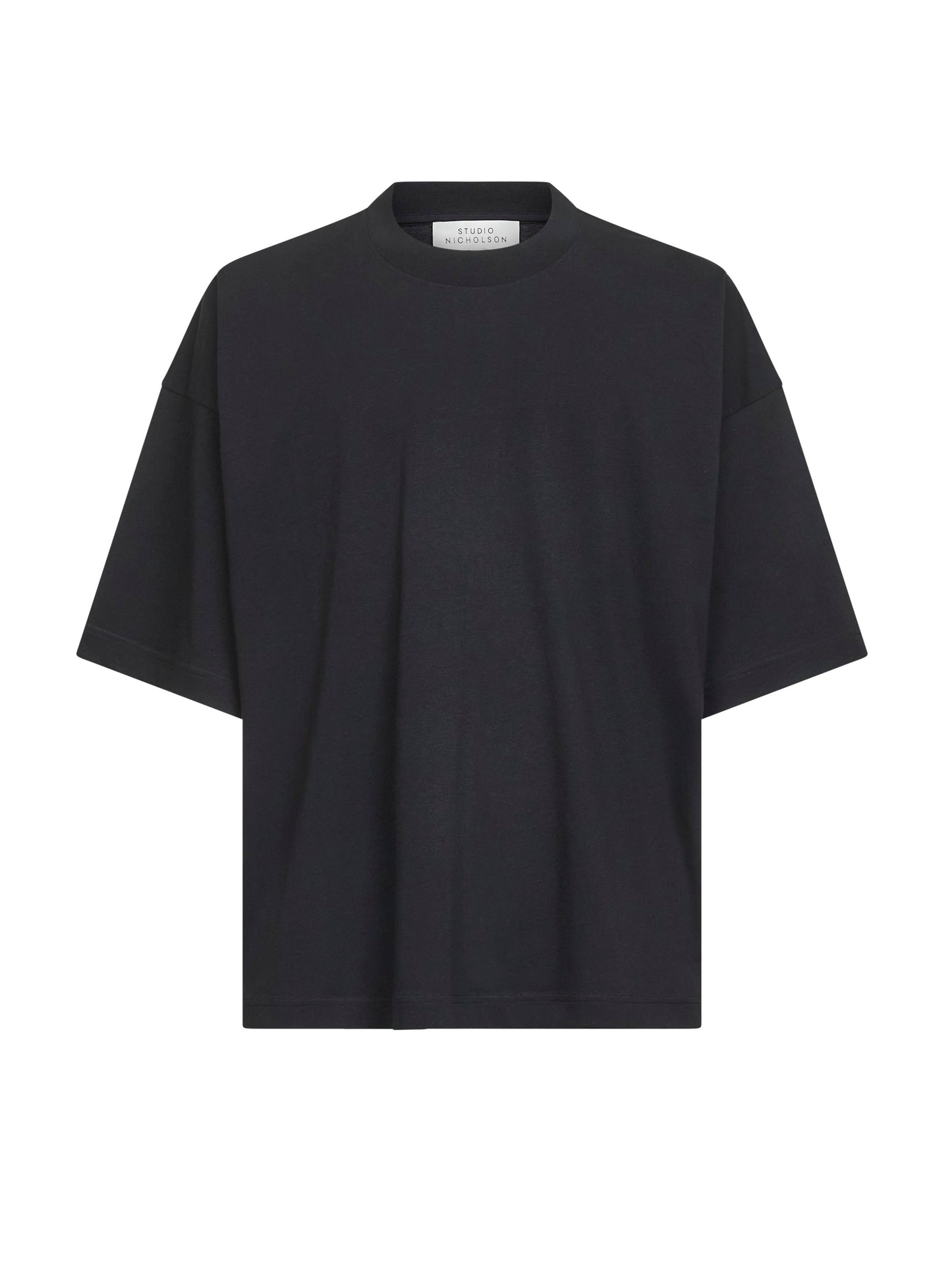 T-shirt Piu in jersey di cotone nero