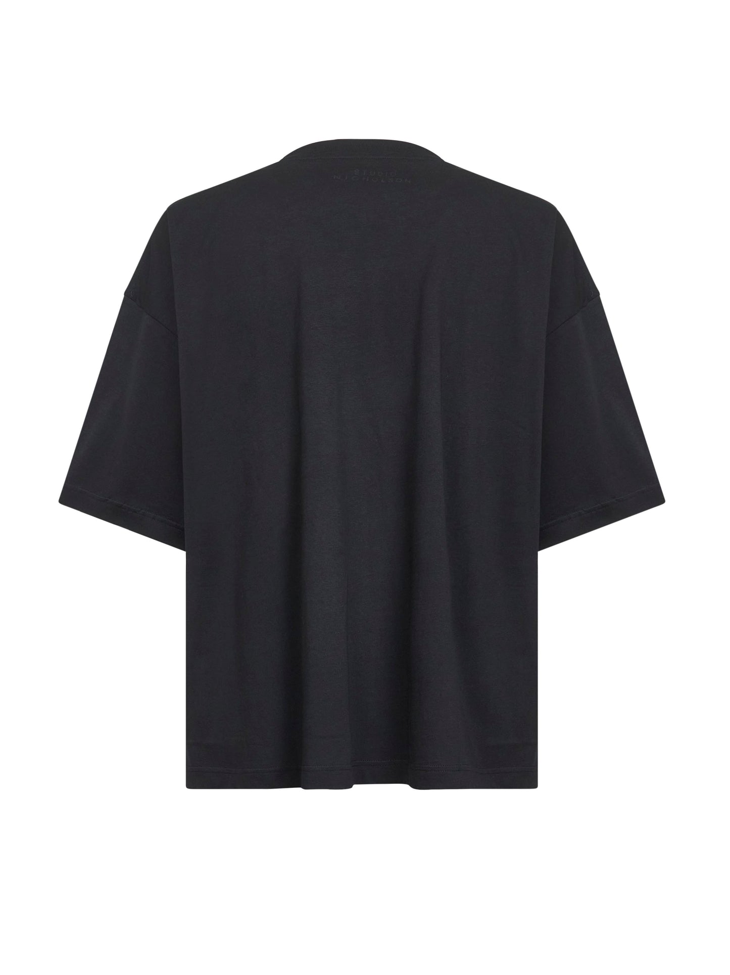 T-shirt Piu in jersey di cotone nero