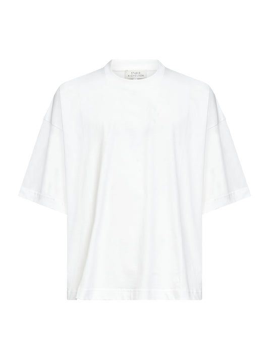 T-shirt Piu in jersey di cotone bianco