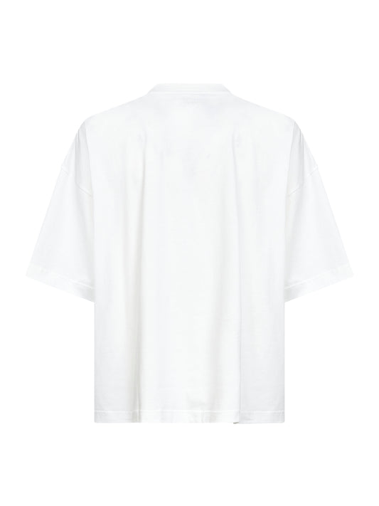T-shirt Piu in jersey di cotone bianco